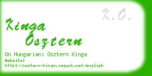 kinga osztern business card